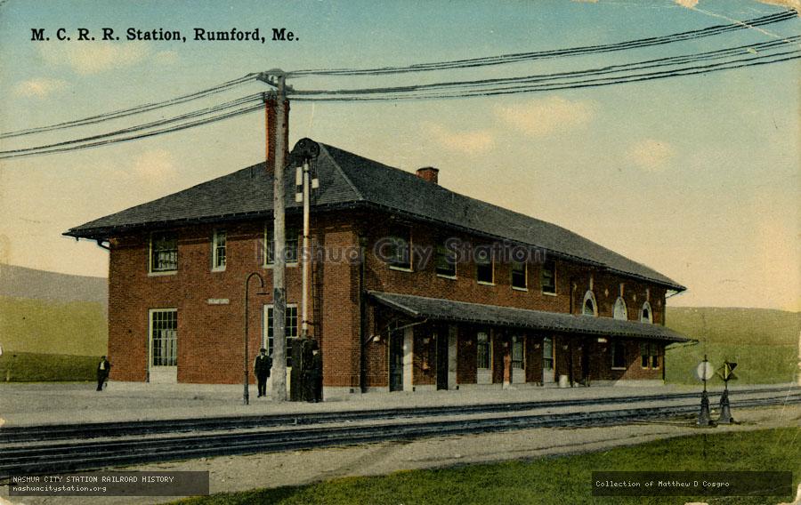 Postcard: Maine Central Railroad Station, Rumford, Maine